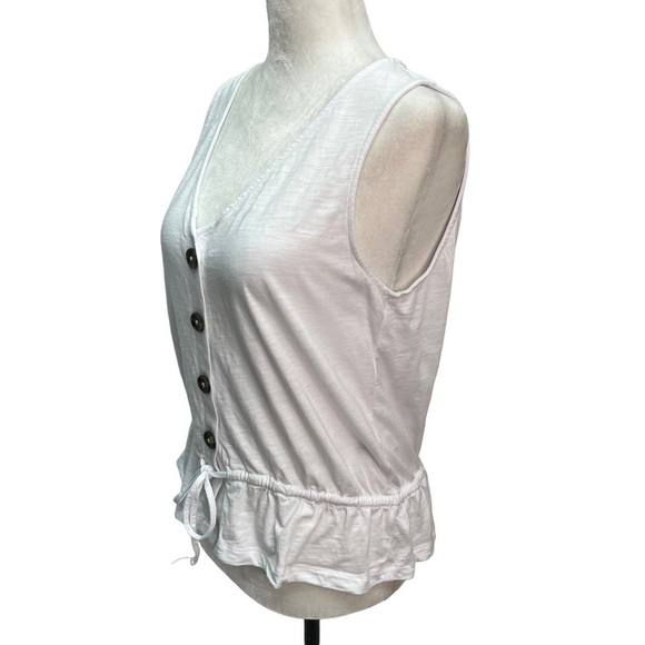 Sanctuary V-Neck Heartstrings V-Neck Button Front Tank Top Size M - Picture 6 of 11
